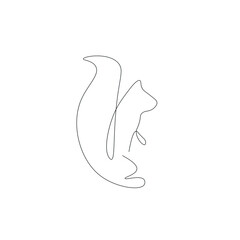 Squirrel animal silhouette vector illustration
