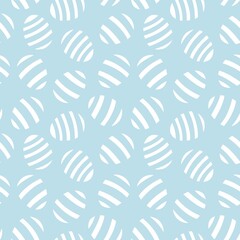 Baby Blue Easter Egg Seamless Pattern Background