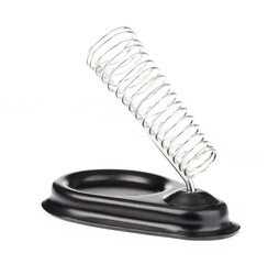 soldering iron stand isolated on a white background