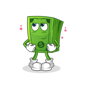 money shy vector. cartoon character