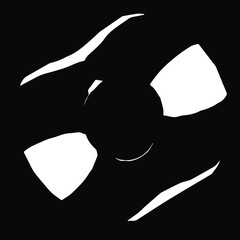 black and white mandala.