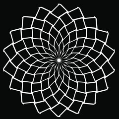 Obraz premium black and white mandala.