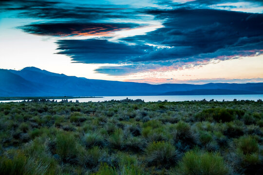 dramatic summer sunrise and sunset images of Mono Lake  in California.