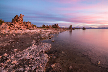 dramatic summer sunrise and sunset images of Mono Lake  in California.