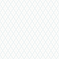 Naklejka premium Simple argyle seamless pattern background. Vector illustration. Diamond shapes with dashed lines. 
