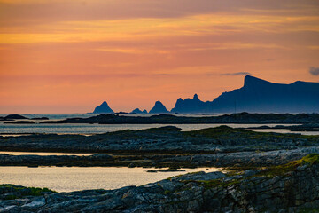 Seascape on Andoya island Norway