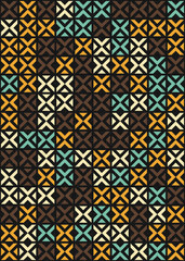 Abstract Geometric Pattern generative computational art illustration