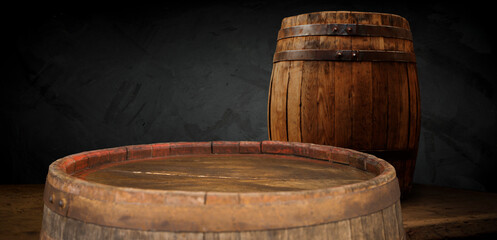 Obraz premium Barrels in the wine cellar, Porto, Portugal