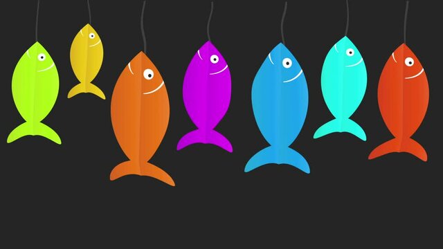 poisson d'avril color&eacute; vecteur