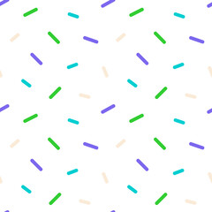 Colorful confetti sprinkles vector seamless pattern background for party, celebration design.