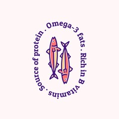 Vector Logo Illustration Bear Simple Mascot Style.