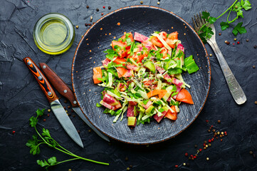 Spring fresh vegetable salad