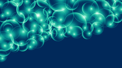 abstract blue background with bubbles
