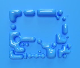 3D Render Abstract background. Digital Flyer Poster 3d illustration Design.