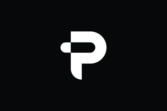 PT logo letter design on luxury background. TP logo monogram initials letter concept. PT icon logo design. TP elegant and Professional letter icon design on black background. P T TP PT