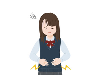 勉強をする 学生 男女 生徒 横向き イラスト素材 Boy Wall Mural B Senryu
