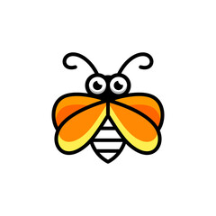 Simple Mascot Logo Design Bee