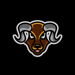 Simple Mascot Logo Design Goat