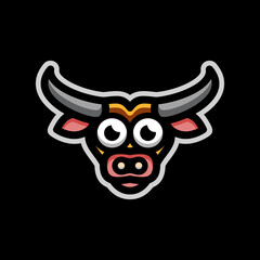 Simple Mascot Logo Design Buffalo