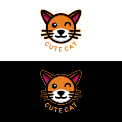 Simple Mascot Logo Design  cat