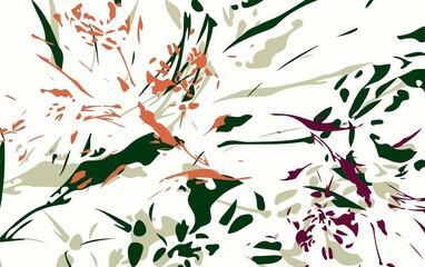 Abstract background. Psychedelic fractal, texture of brush strokes of colored paint of blurred lines and spots of different shapes and sizes