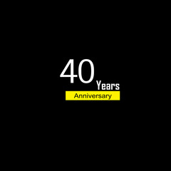 40 Years Anniversary Celebration Vector Template Design Illustration