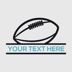 Ragby Ball Split Monogram | Rugby Ball | Ball | Football | Sports Ball | American football | Split Monogram
