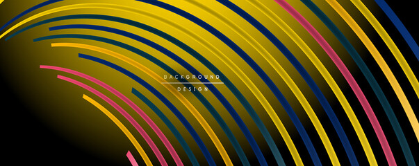 Abstract colorful lines vector background. Internet, big data and technology connections concept, abstract template