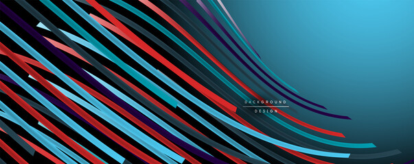 Abstract colorful lines vector background. Internet, big data and technology connections concept, abstract template