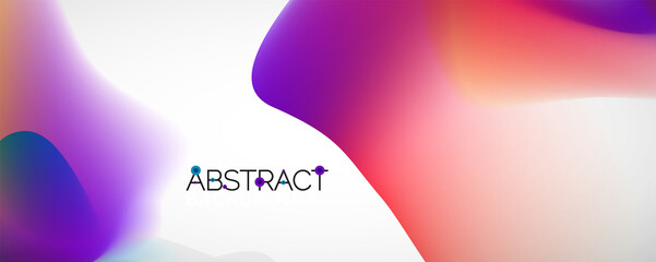 Fluid color gradient abstract background, trendy colorful wallpaper. Vector illustration for placards, brochures, posters, banners and covers