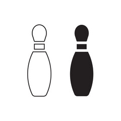 bowling pin vector icon