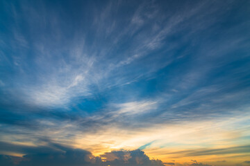 High cloud after sunrise