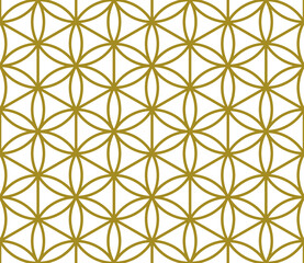 Vector gold seamless elegant pattern, oriental, Asian,  geometric, and Eastern style.