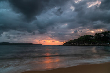 Cloudy Sunrise Seascape with Hints of Rain