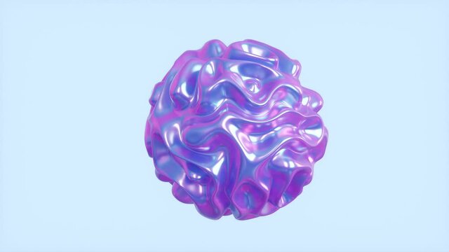 abstract background ,animation of abstract  morphing liquid shape. 4K seamless looped 3D video with alpha matte. 3D rendering.