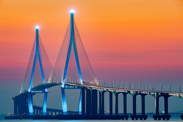 bridge at sunset