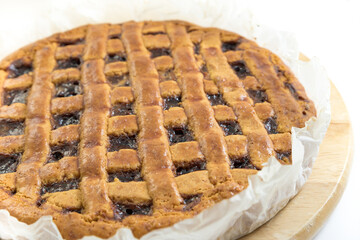 Tasty tart with homemade fig jam