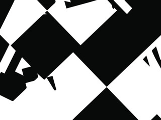 abstract background consists of black and white  geometric forms intersecting at different angles
