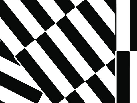 abstract background consists of black and white stripes intersecting at different angles
