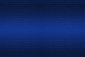 Blue gradient background screen with numbers 1 and 0. Computer binary numbers.  
