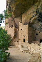 Cliff Palace in Mesa Verde National Park, Ruins of an Anasazi Pueblo, Unesco World Heritage Site, Vertical Orientation