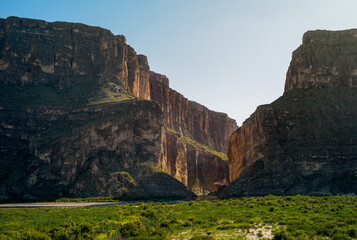 Santa Elena Canyon Overlook in Big Bend National Park, on the Border between Texas, United States and Mexico