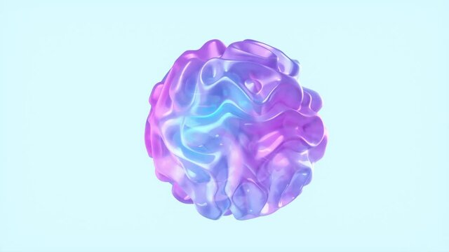 abstract background ,animation of abstract  morphing liquid shape. 1080p seamless looped 3D video with alpha matte. 3D rendering.