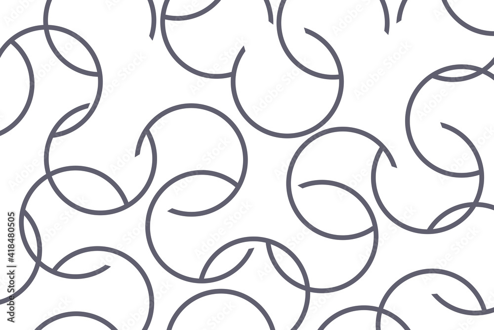 Wall mural abstract background pattern made with circle shaped lines. modern, simple and geometric vector art.