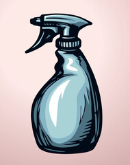 Cleaning spray. Vector drawing icon