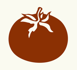 Tomatoes. Vector drawing icon sign