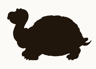 The big turtle. Vector drawing