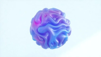 abstract fluid noise sphere, 4K seamless looped 3D video with alpha matte. 3D rendering