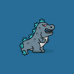 Cute little Godzilla cute mascot design