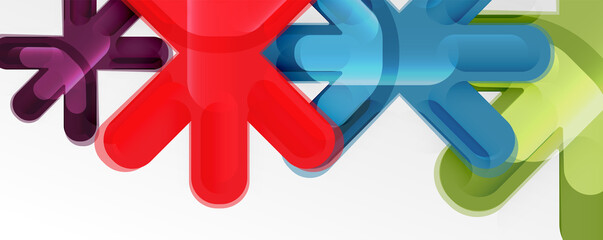 Abstract glossy crosses background for business or technology presentations, internet posters or web brochure covers
